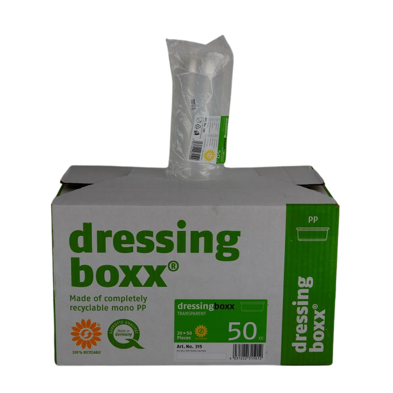 Dressingbecher 50ml rund mit Deckel weiß 10X50 St/krt